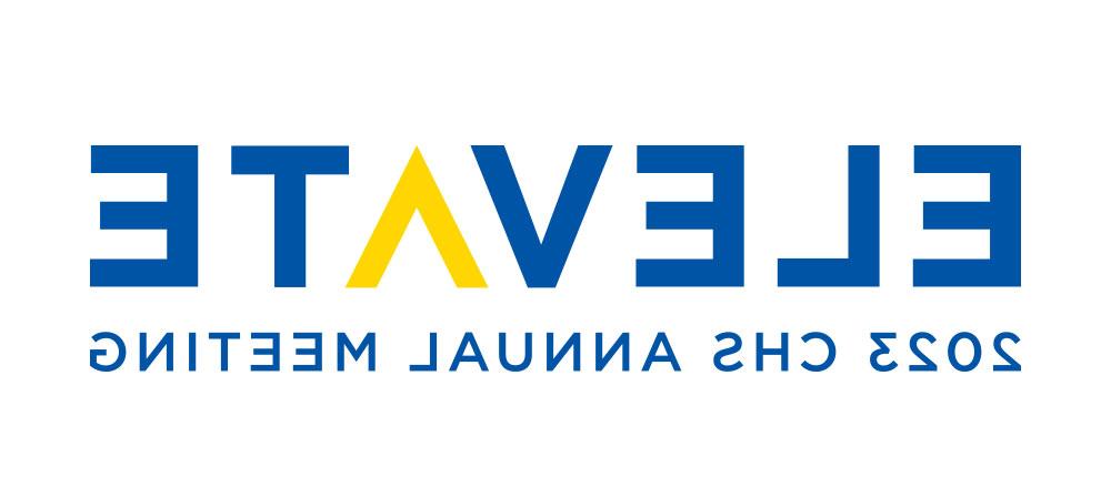 Blue and yellow logo that reads "Elevate: 2023 CHS Annual Meeting"